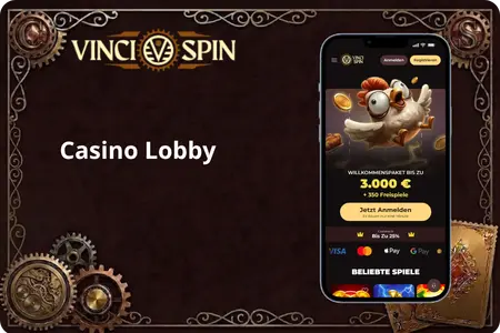 Vinci spin DE Casino Lobby