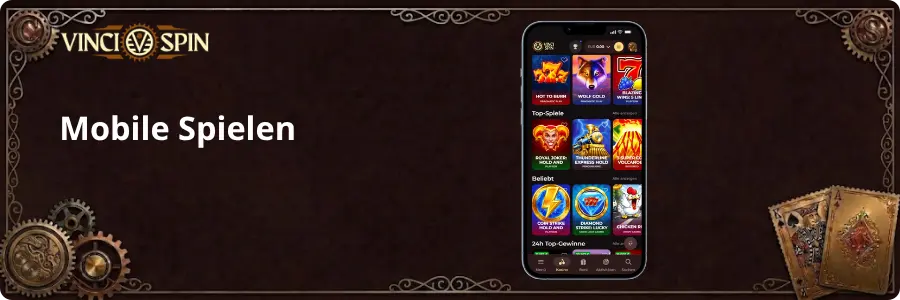 VinciSpin Mobile Spielen