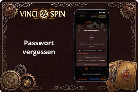 VinciSpin Passwort vergessen