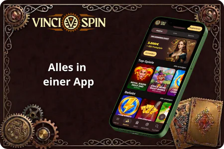 Funktionen der VinciSpin Casino App auf dem Smartphone