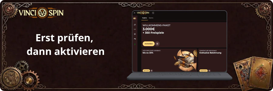 Worauf Spieler bei den Boni von VinciSpin achten sollten