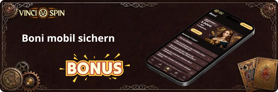 Boni und Promotions in der mobilen Version von VinciSpin Casino